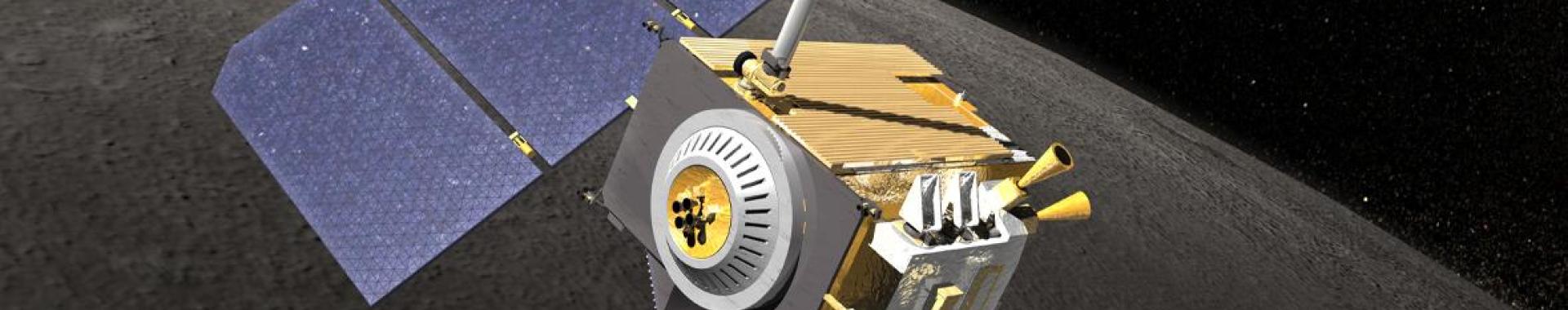 Illustration of Lunar Reconnaissance Orbiter Camera in orbit.