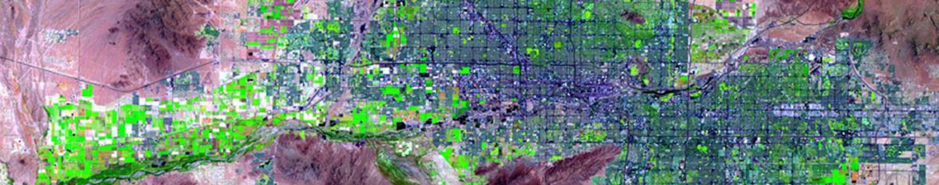 Satellite image of the Phoenix metro area.